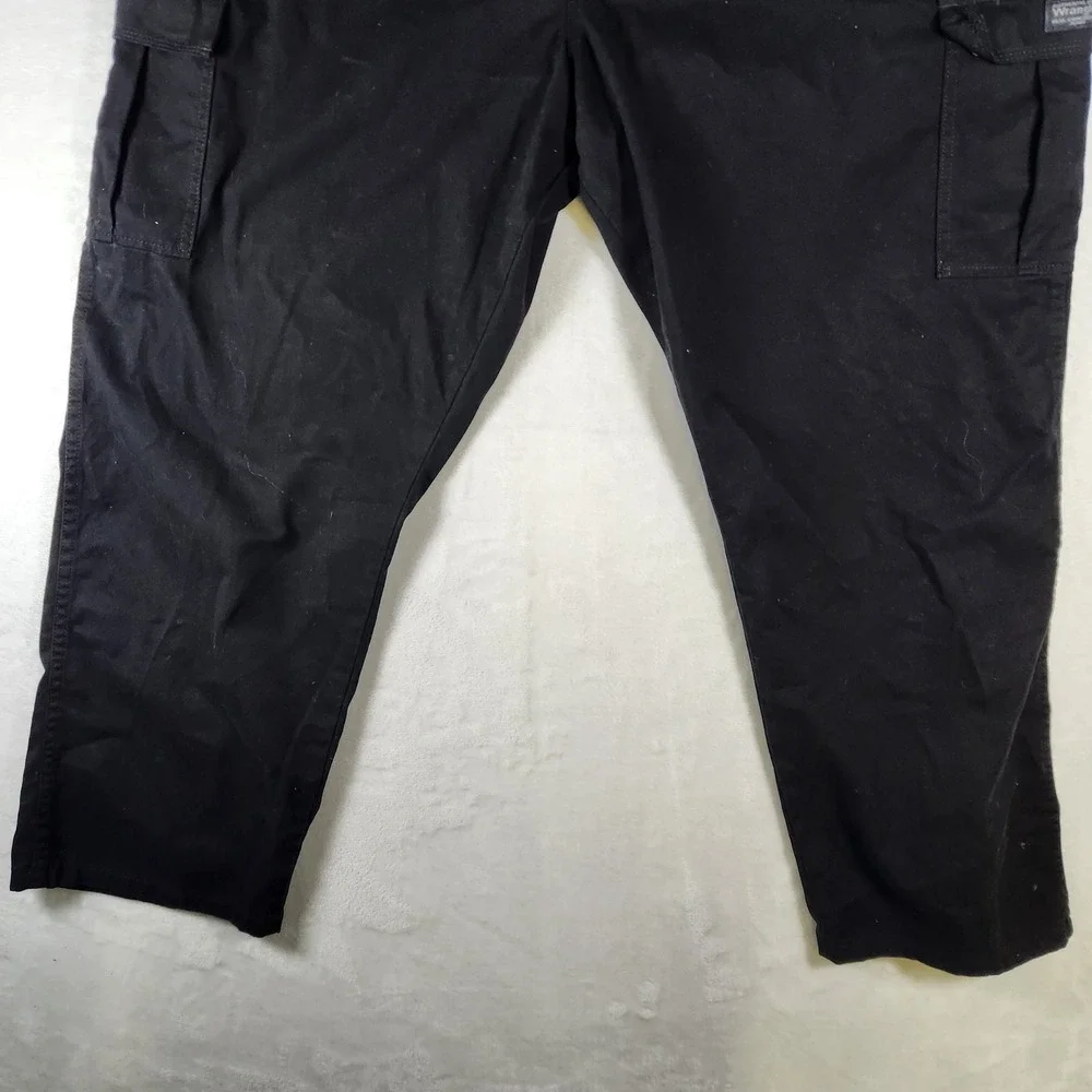 Wrangler Mens Cargo‎ Pants Black Loose Fit Workwear Utility Pockets 46x30 NWT